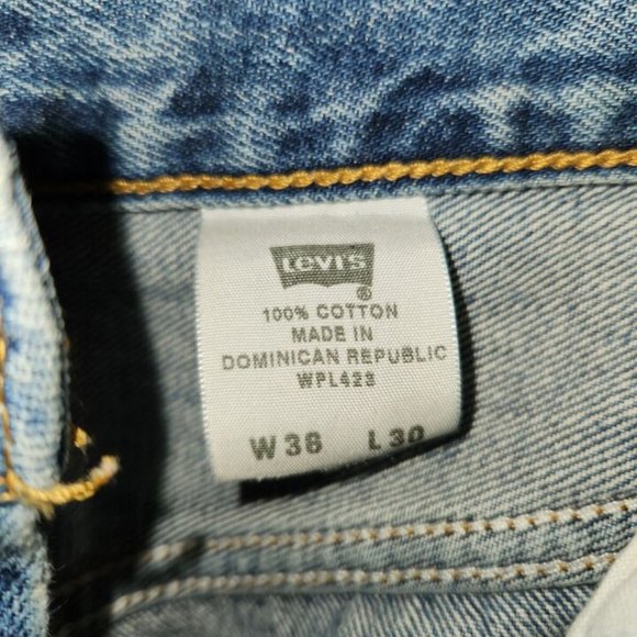 LEVIS 501 Blue Jeans Mens 36X30 Button Fly Red Tab Dominican Republic VTG - Picture 5 of 9